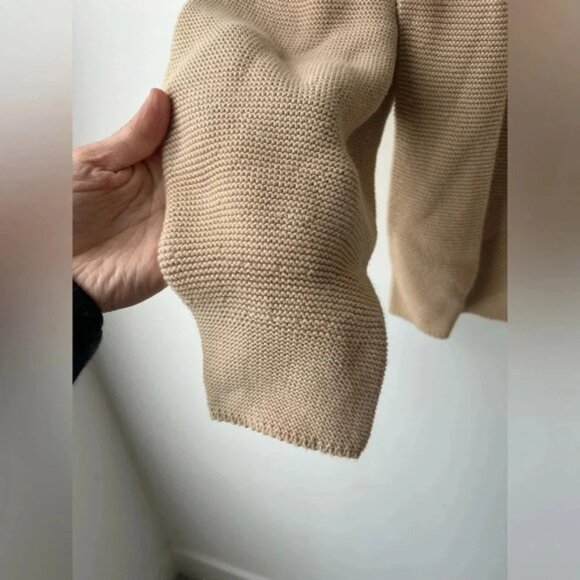 Uniqlo 3D KNIT COTTON CREW NECK SWEATER camel color - Picture 7 of 14